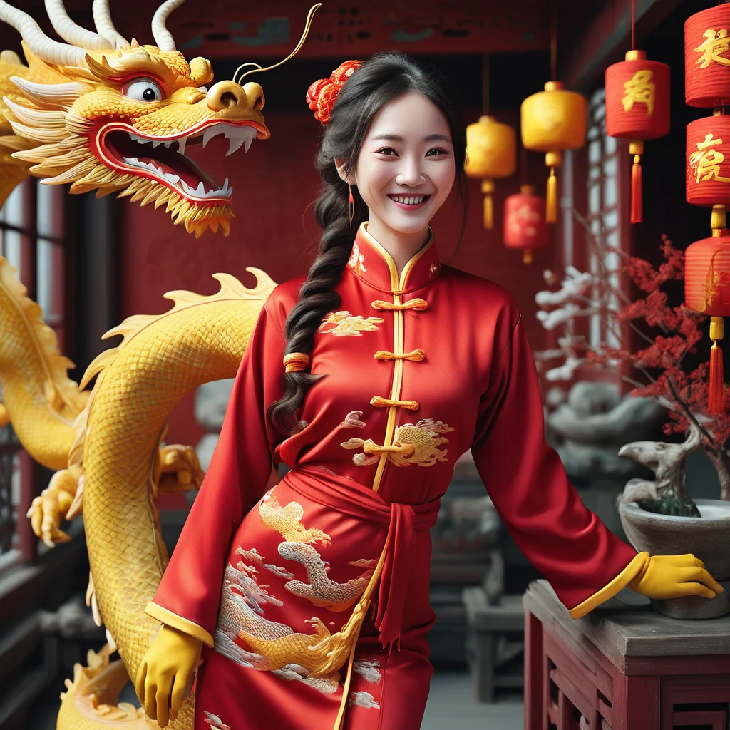A Photo Of A Beautiful And Happy 30 Years Old Woman In China